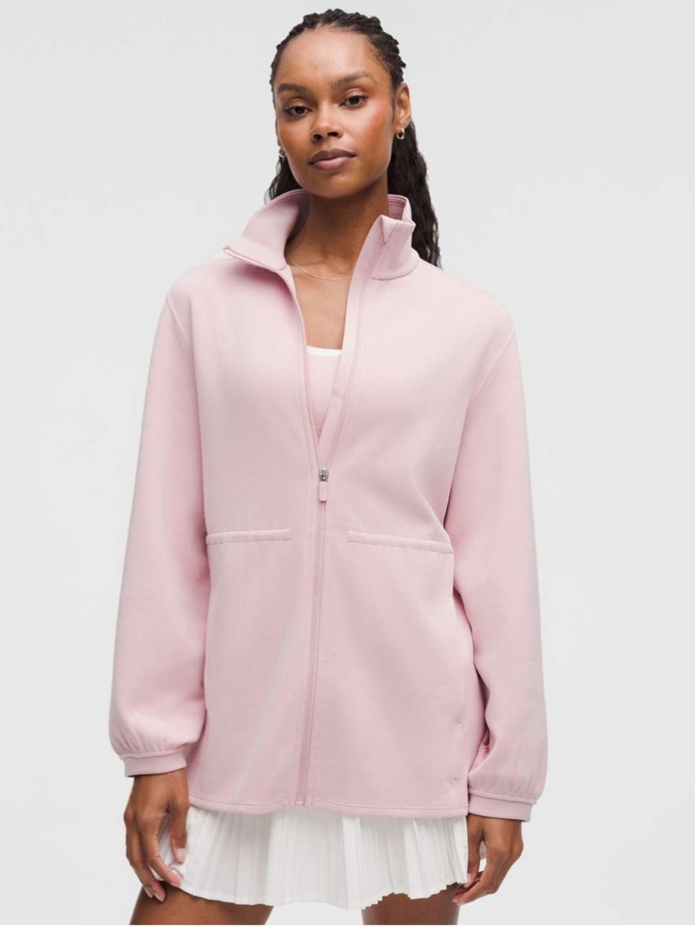 NWOT Lululemon Softstreme Cinch-Waist Full-Zip Jacket. Color Pink Haze. Size M